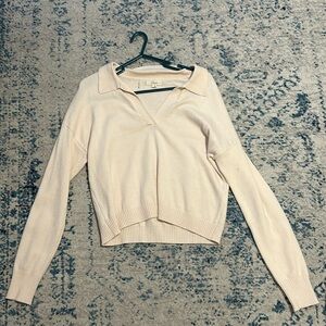 Creme collared sweater size small brand Elan